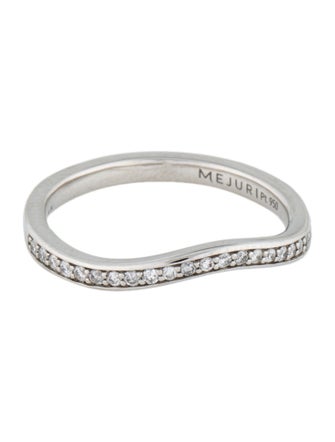 Mejuri Platinum Diamond Pavé Nesting Band