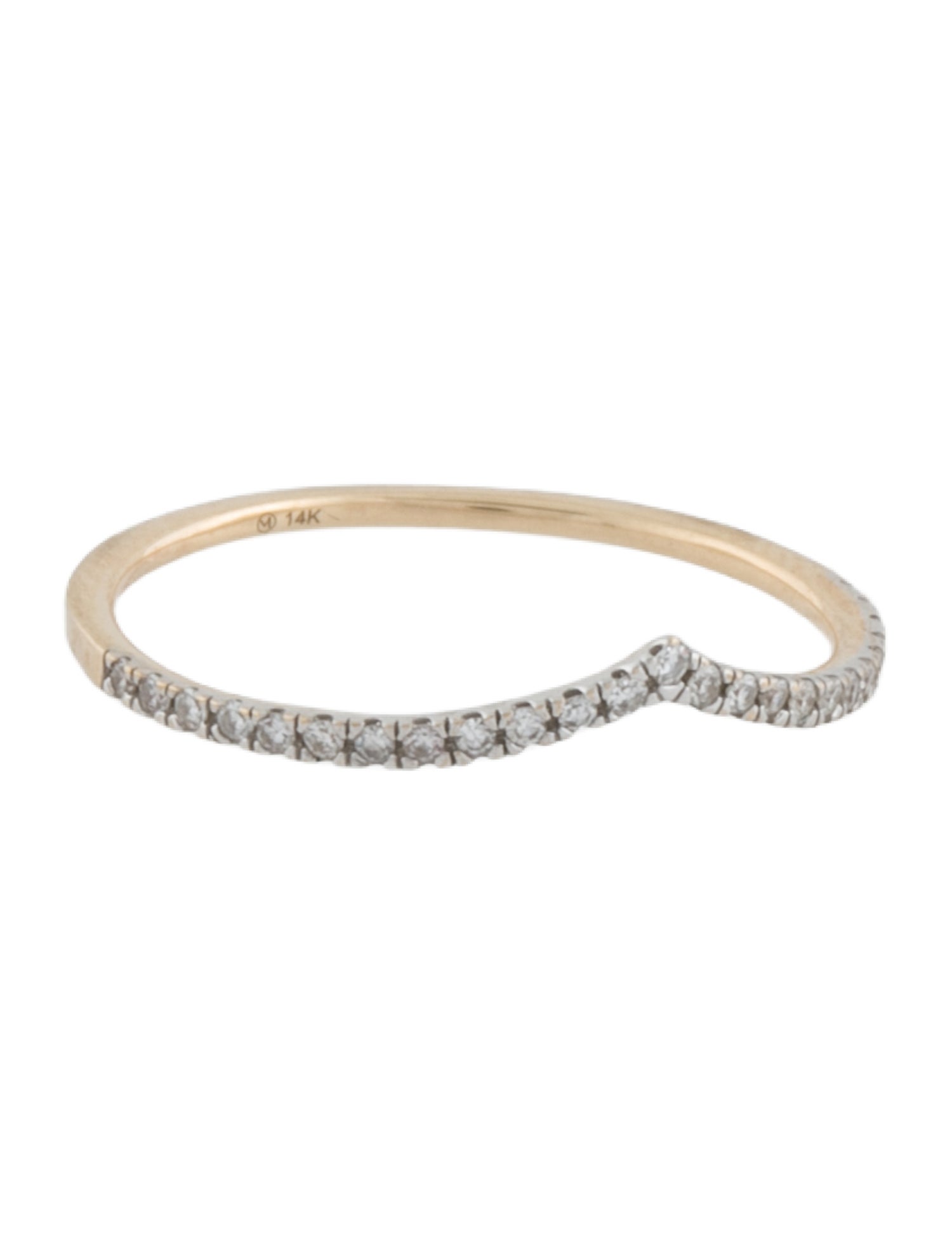 Mejuri 14K Diamond Wishbone Ring