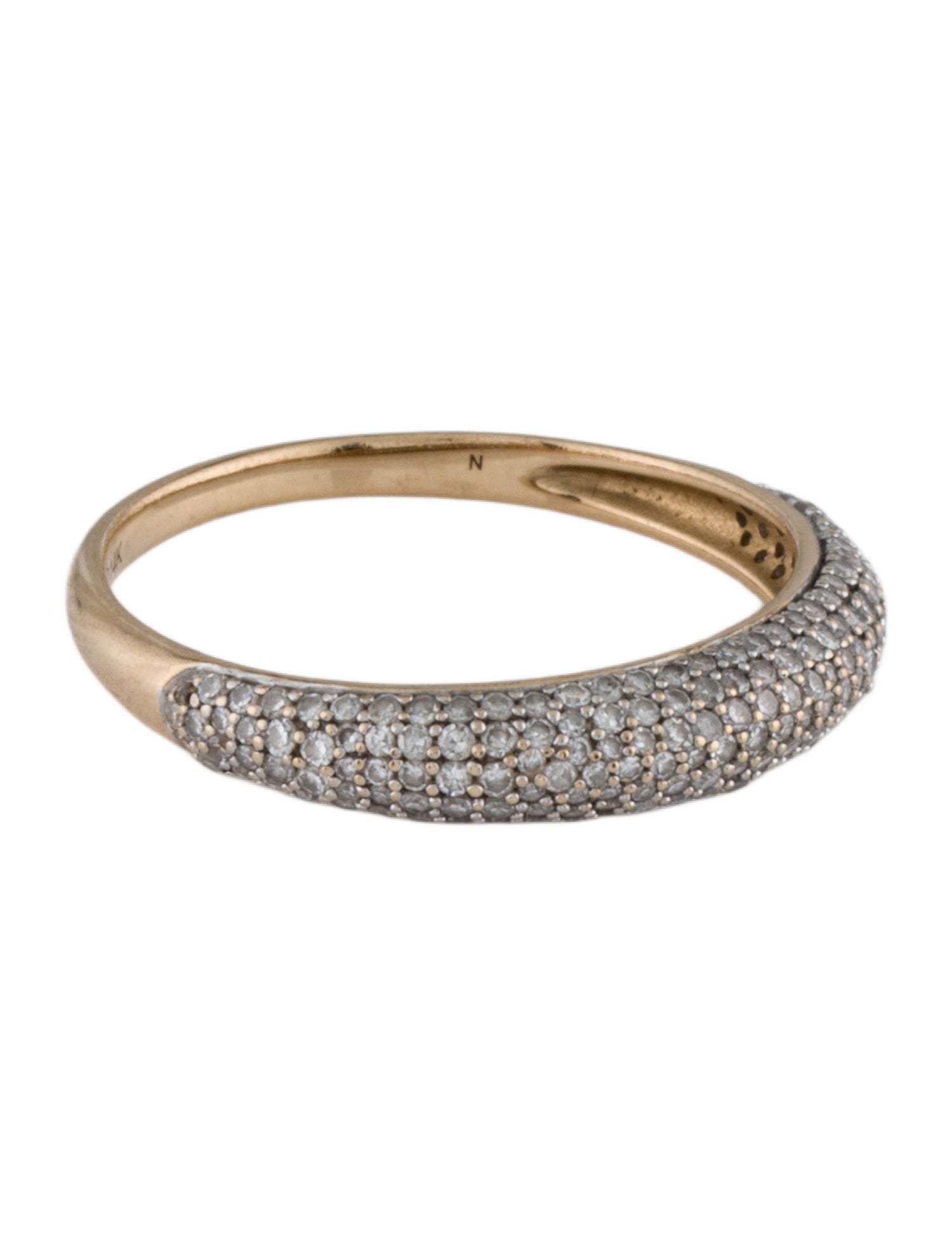 Mejuri 14K Diamond Thin Dome Ring