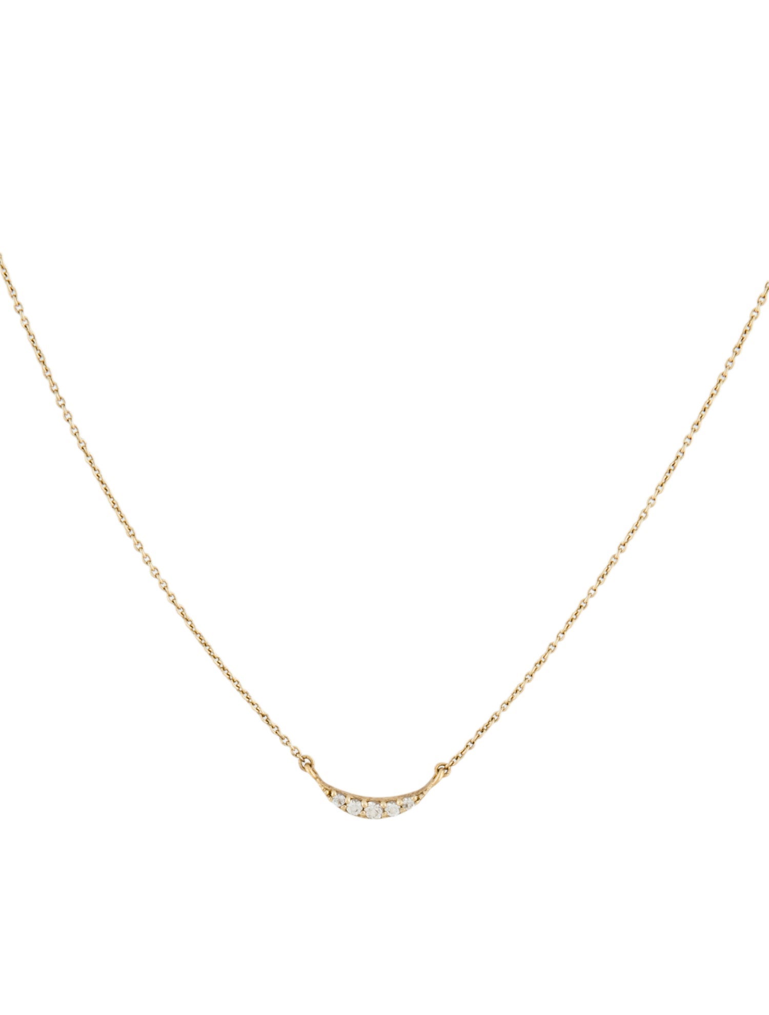 Mejuri Sapphire Crescent Pendant Necklace