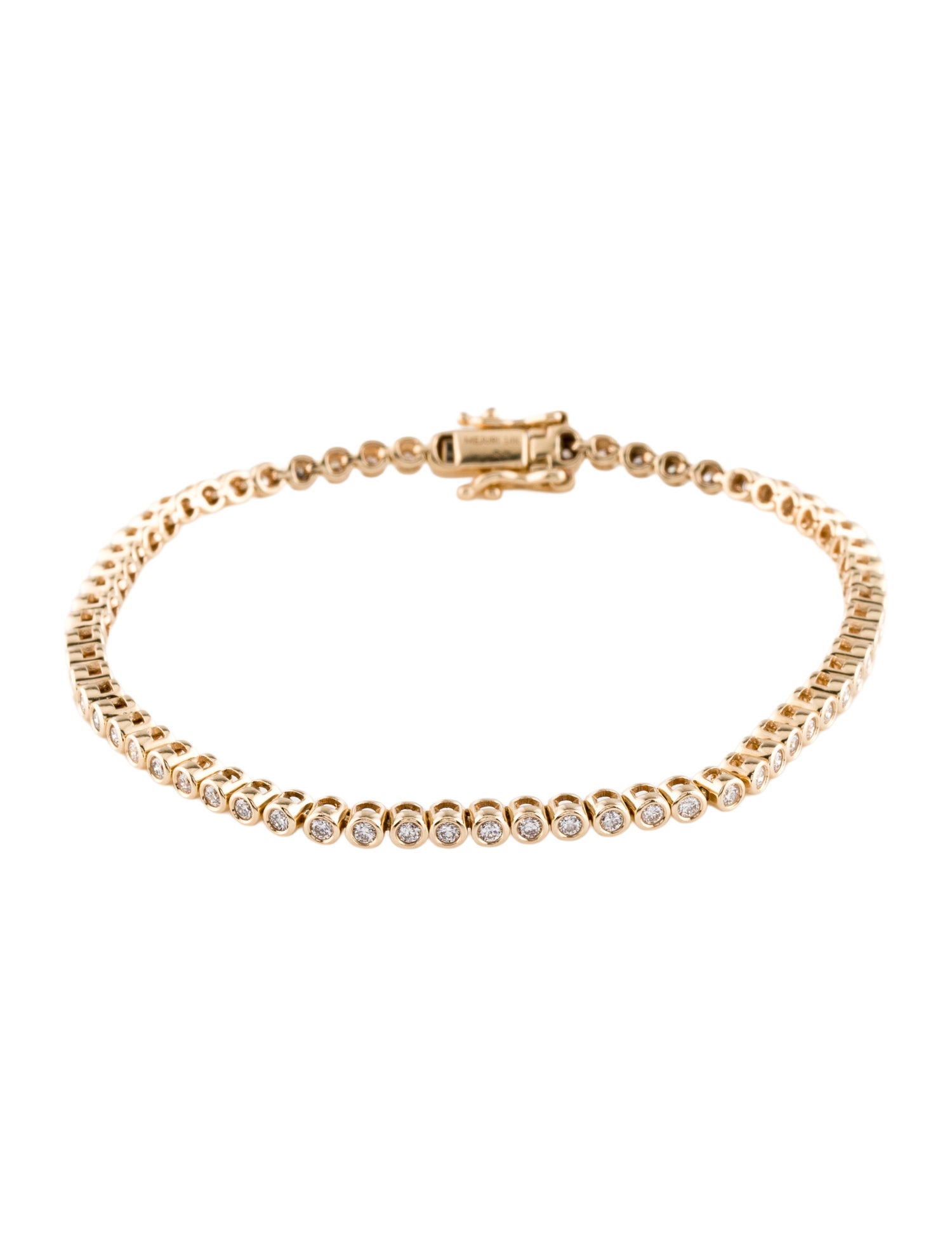 Mejuri 14K Lab-Grown Diamond Bezel Tennis Bracelet