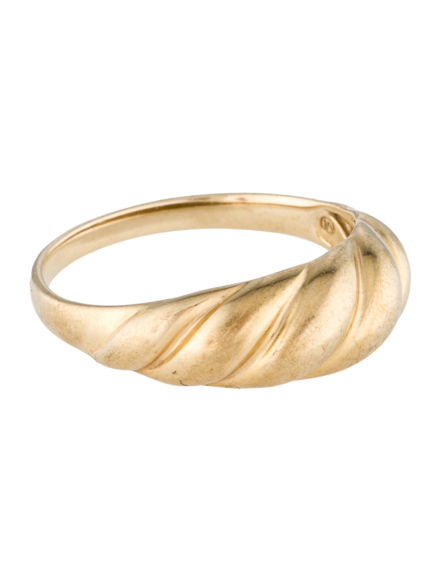 Mejuri 14K Thin Croissant Dome Ring