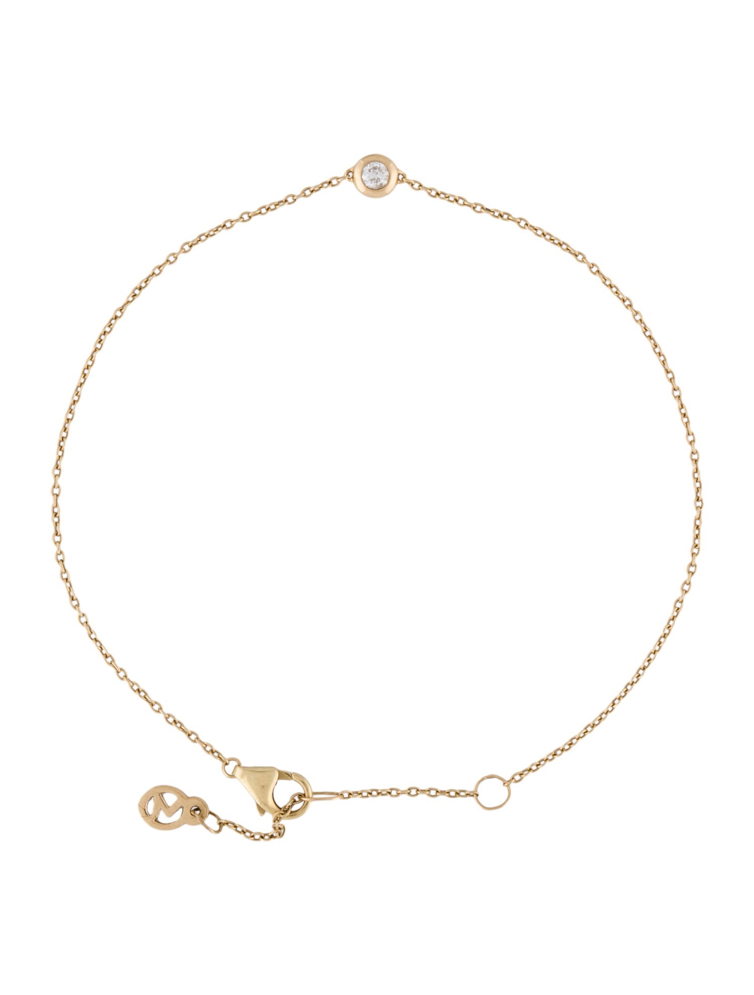 Mejuri 14K Diamond Solo Station Bracelet