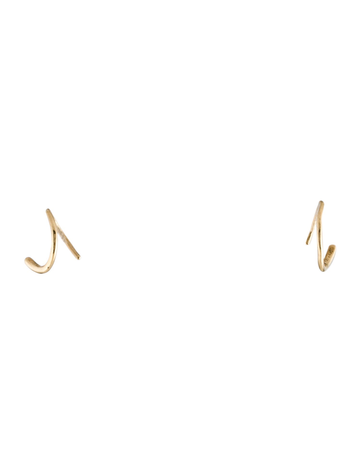 Mejuri 14K Spiral Huggie Earrings