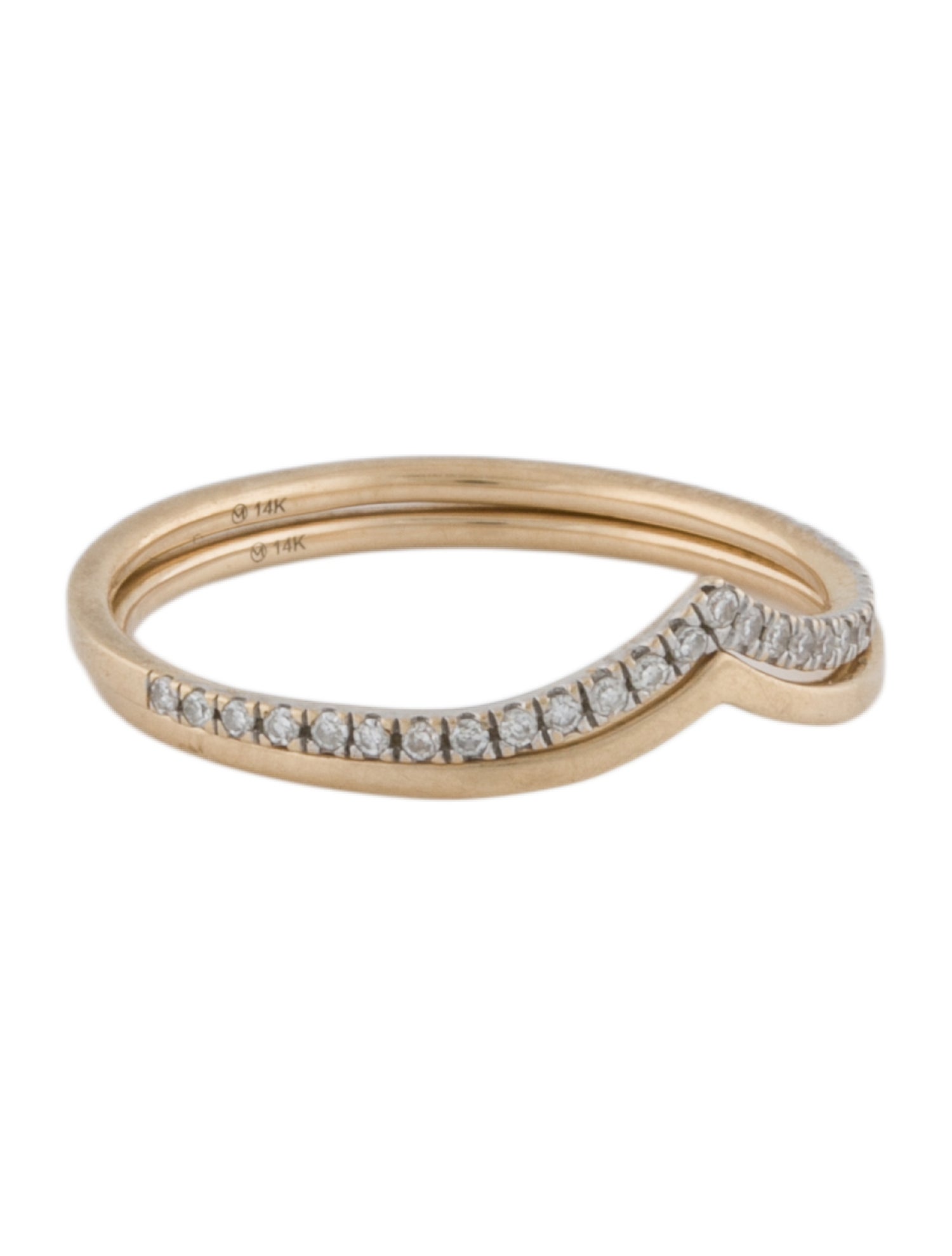 Mejuri 14K Wishbone Stacker Ring Set