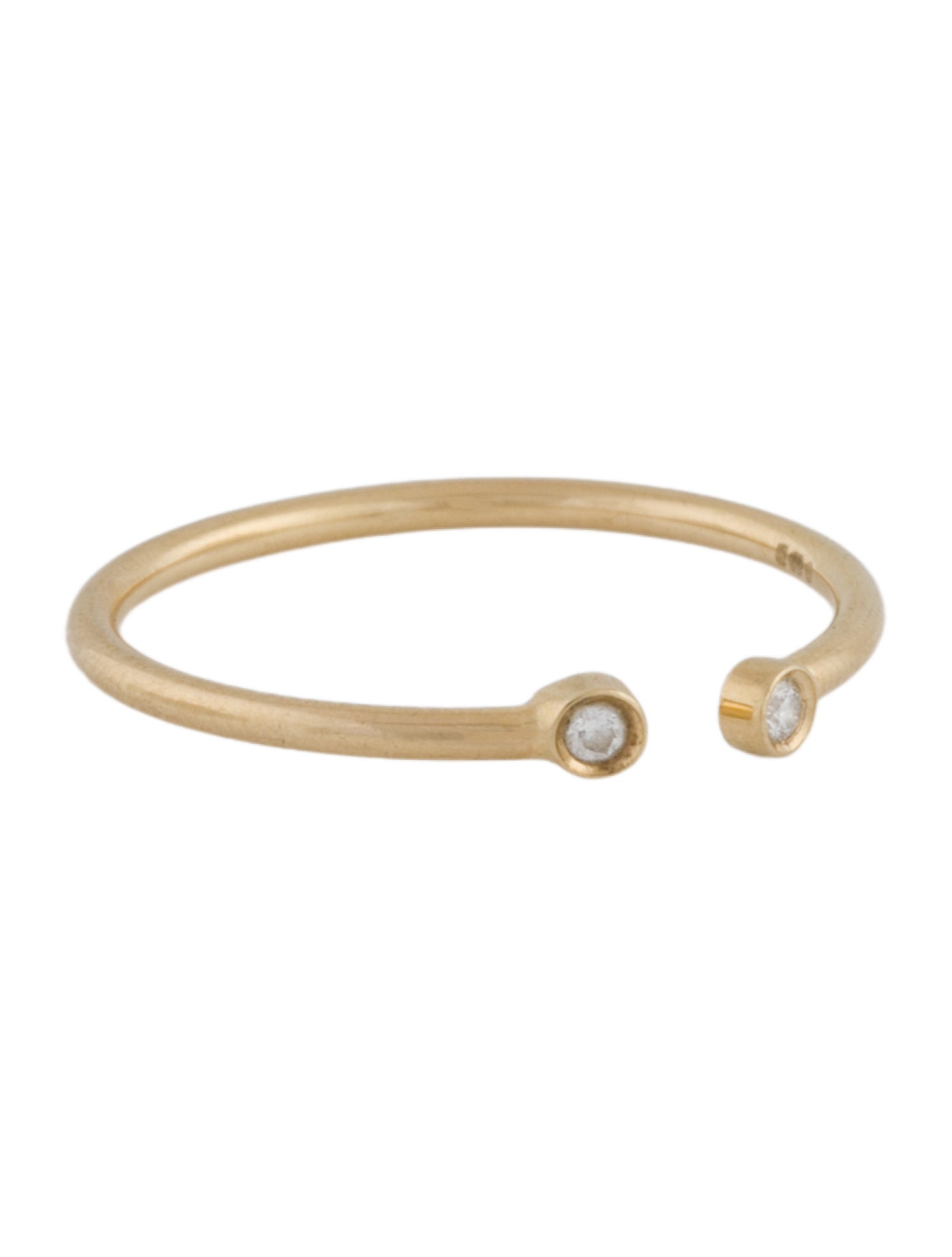 Mejuri 14K Diamond Open Band Ring