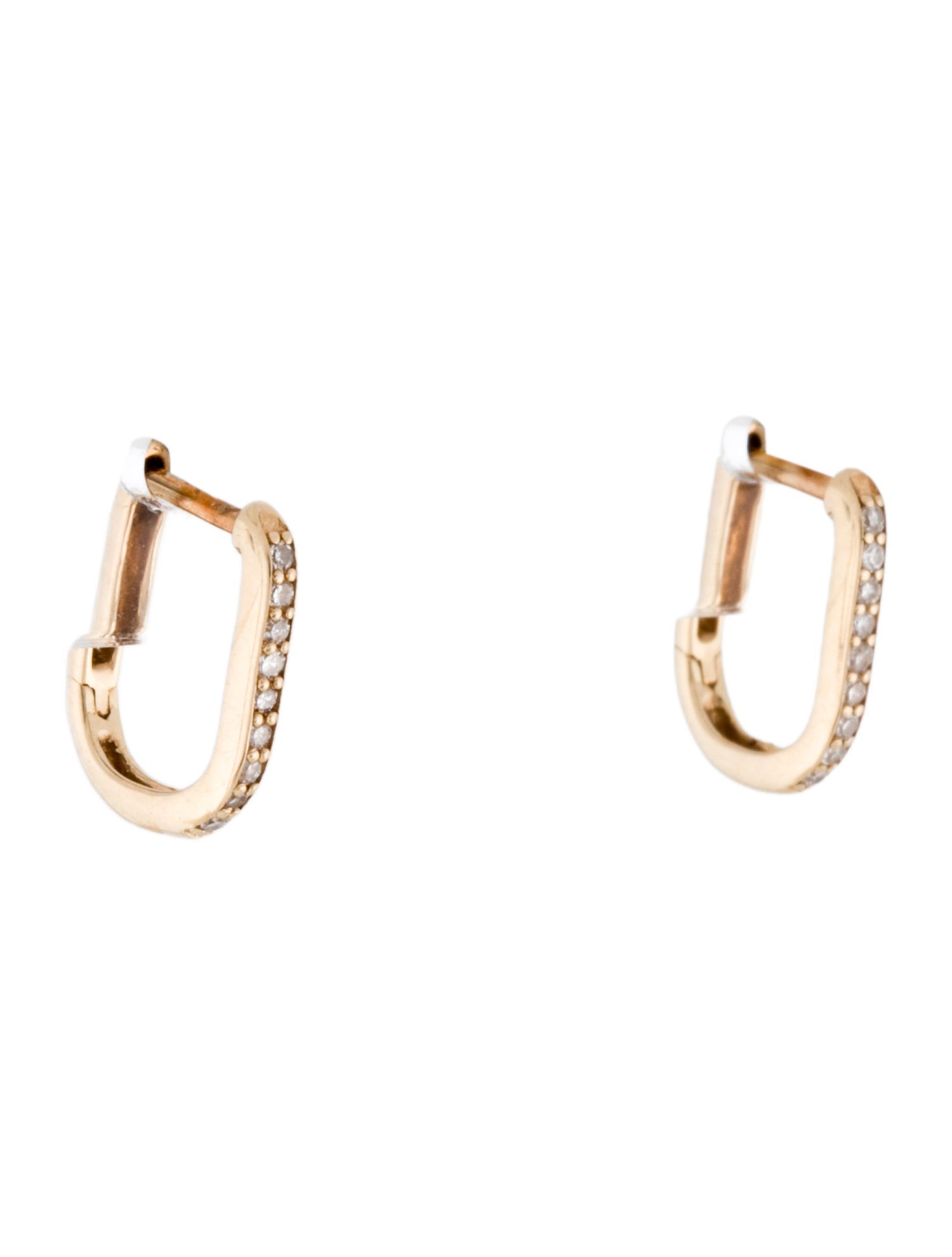 Mejuri 14K Diamond Pavé U Earrings