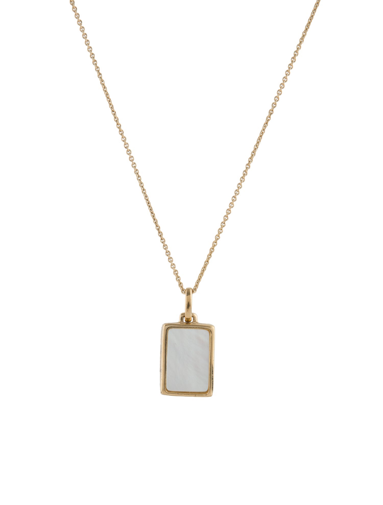 Mejuri Mother of Pearl Locket Pendant Necklace