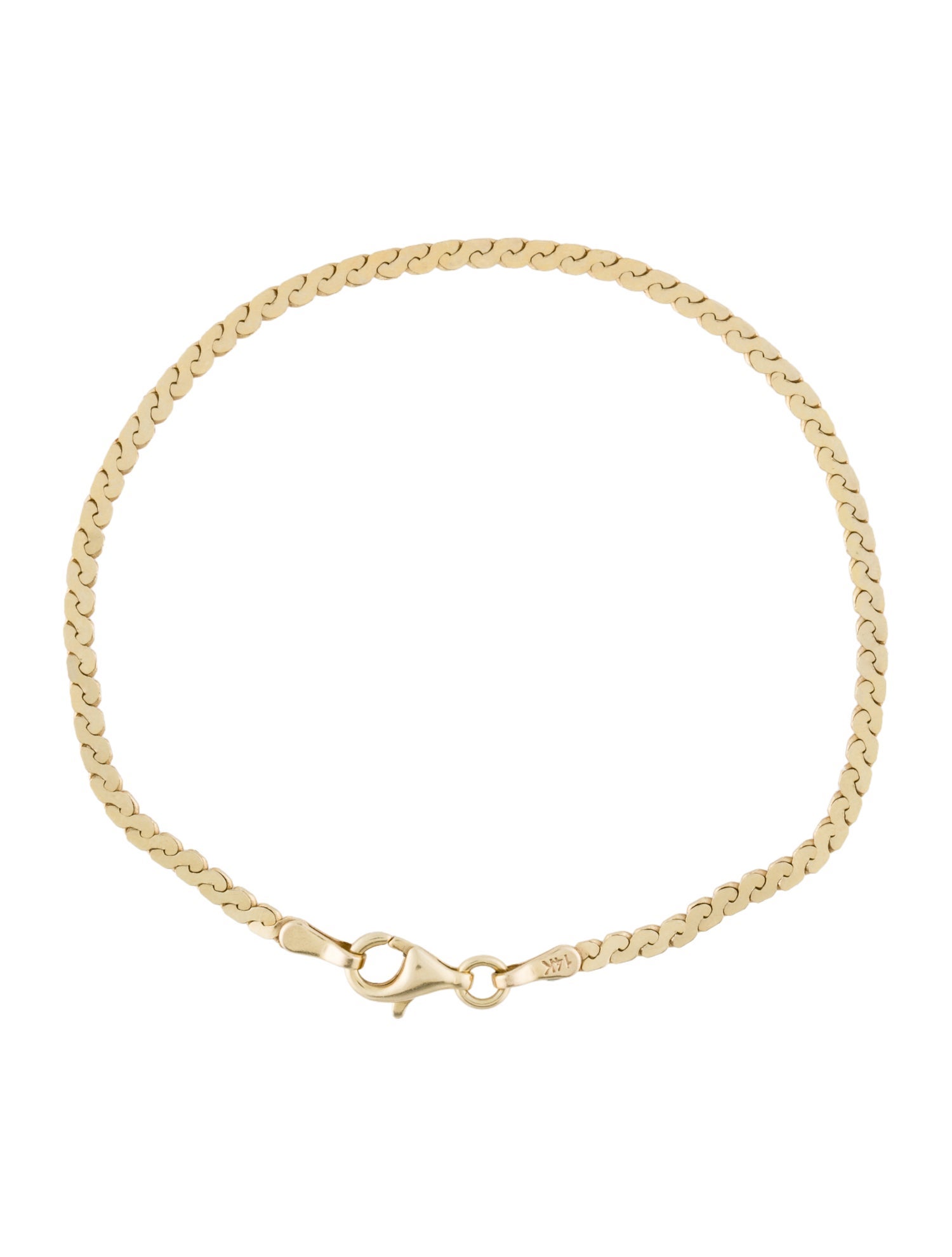 Mejuri 14K Serpentine Chain Bracelet