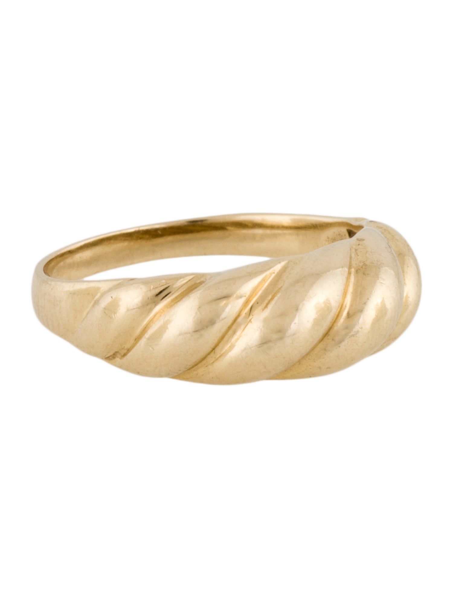 Mejuri 14K Thin Croissant Dome Ring