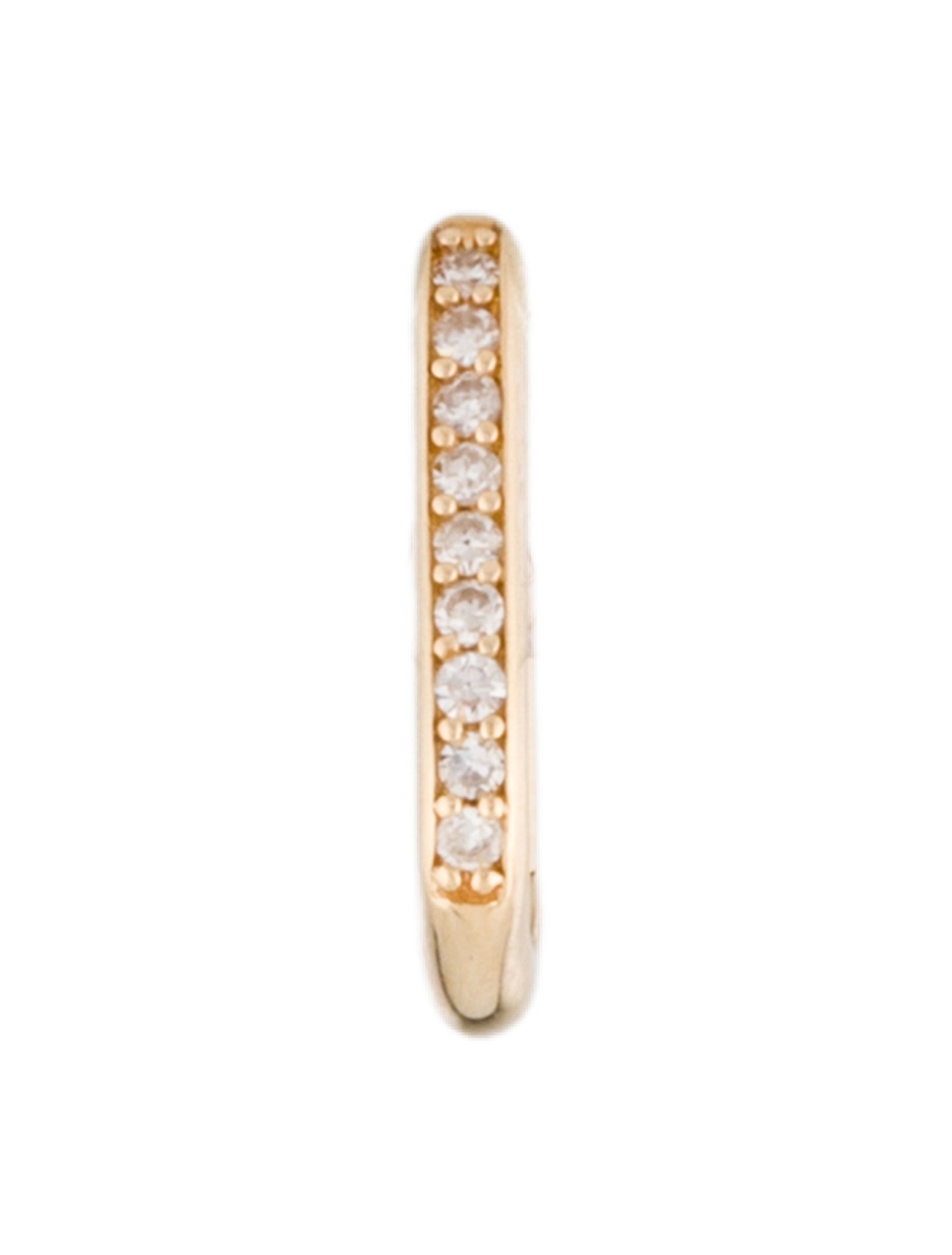 Mejuri 14K Diamond U Shaped Single Huggie Earring