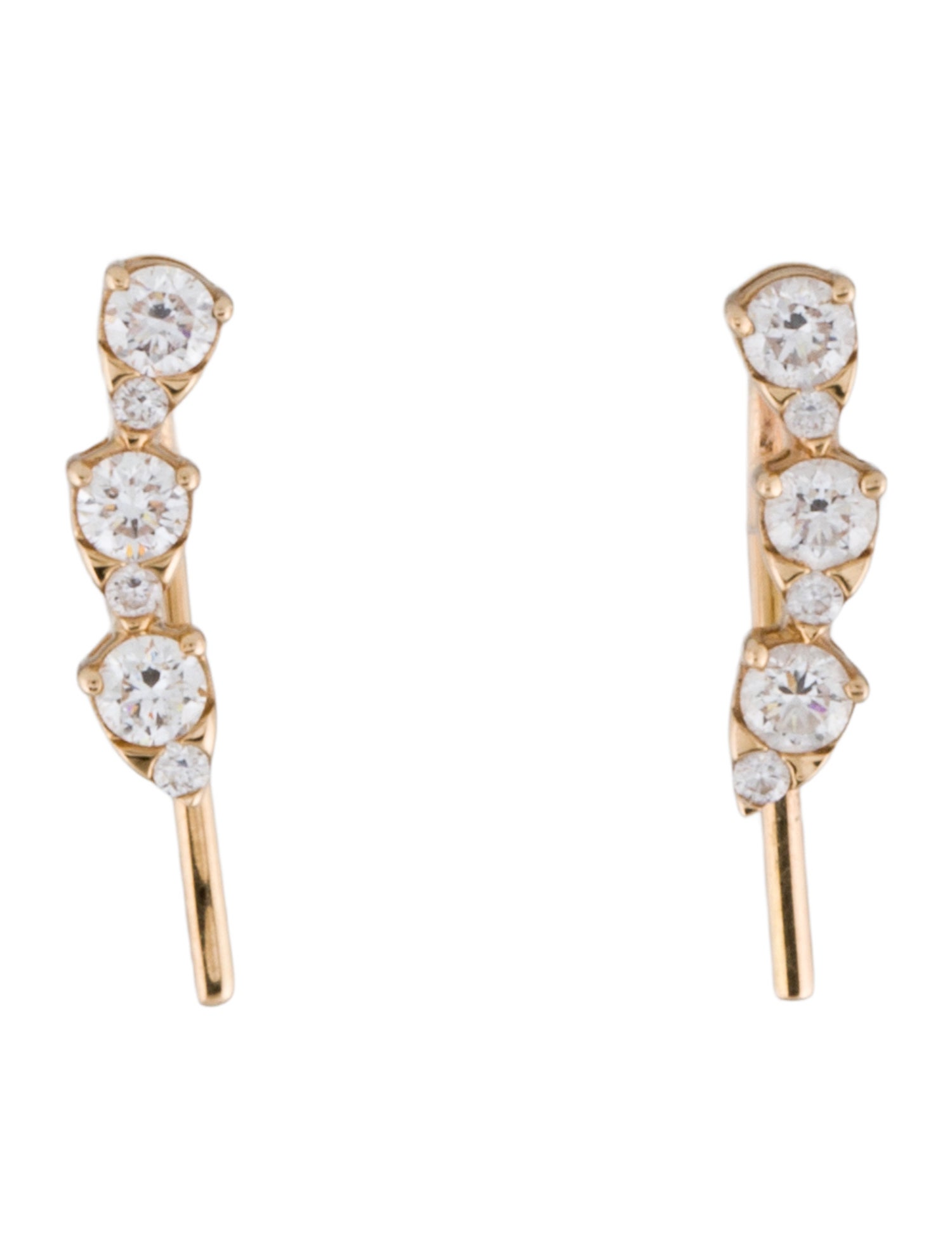 Mejuri 14K Lab-Grown Diamond Pear Climber Studs