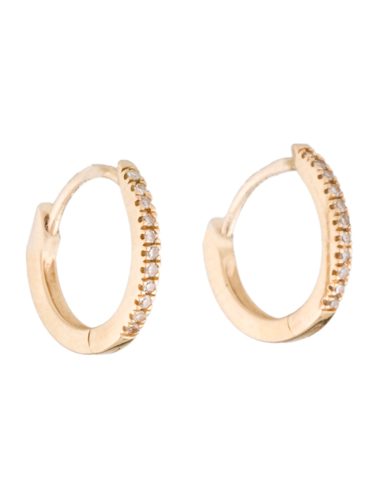 Mejuri 14K Diamond Huggie Earrings
