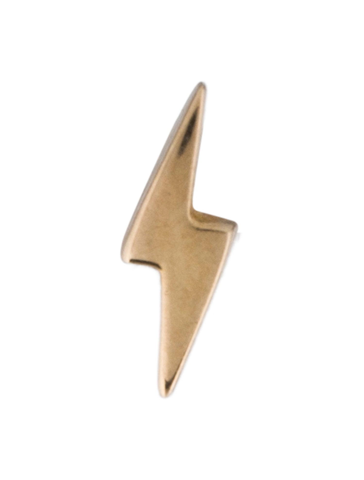 Mejuri Piercing Studio - Lightning Bolt Flat Back Stud