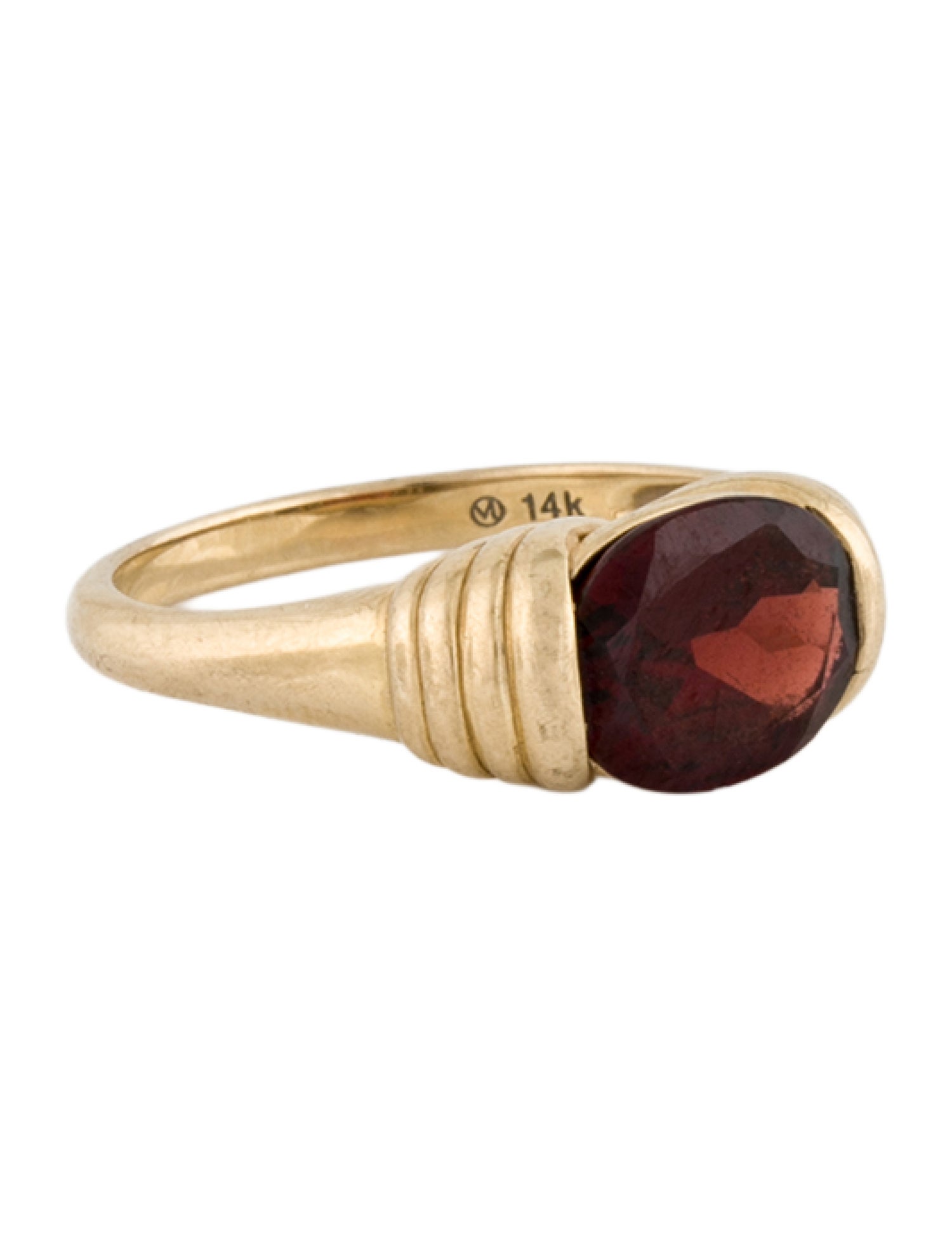 Mejuri 14K Garnet Heirloom Ring