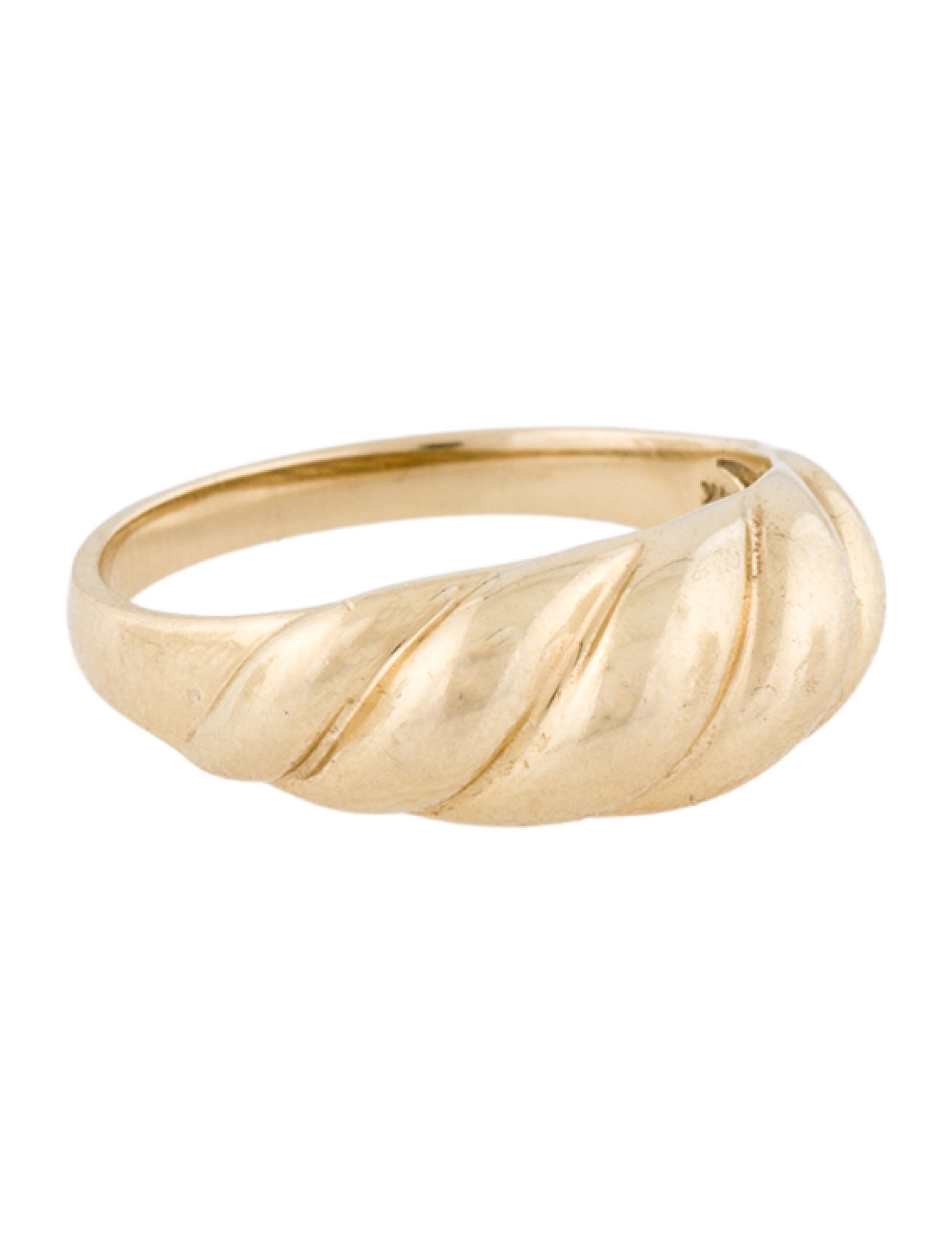 Mejuri 14K Thin Croissant Dome Ring