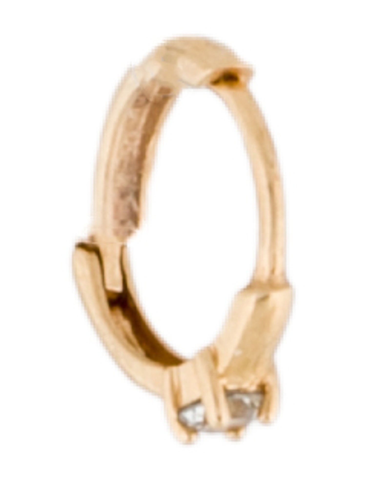 Mejuri 14K Colorless Sapphire Mini Hoop Single Earring