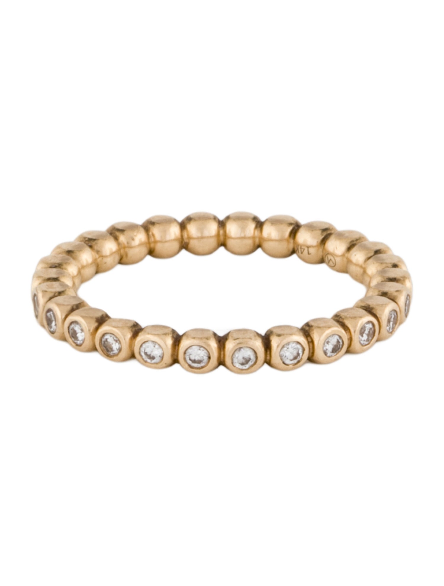 Mejuri 14K Diamond Bold Beaded Eternity Band