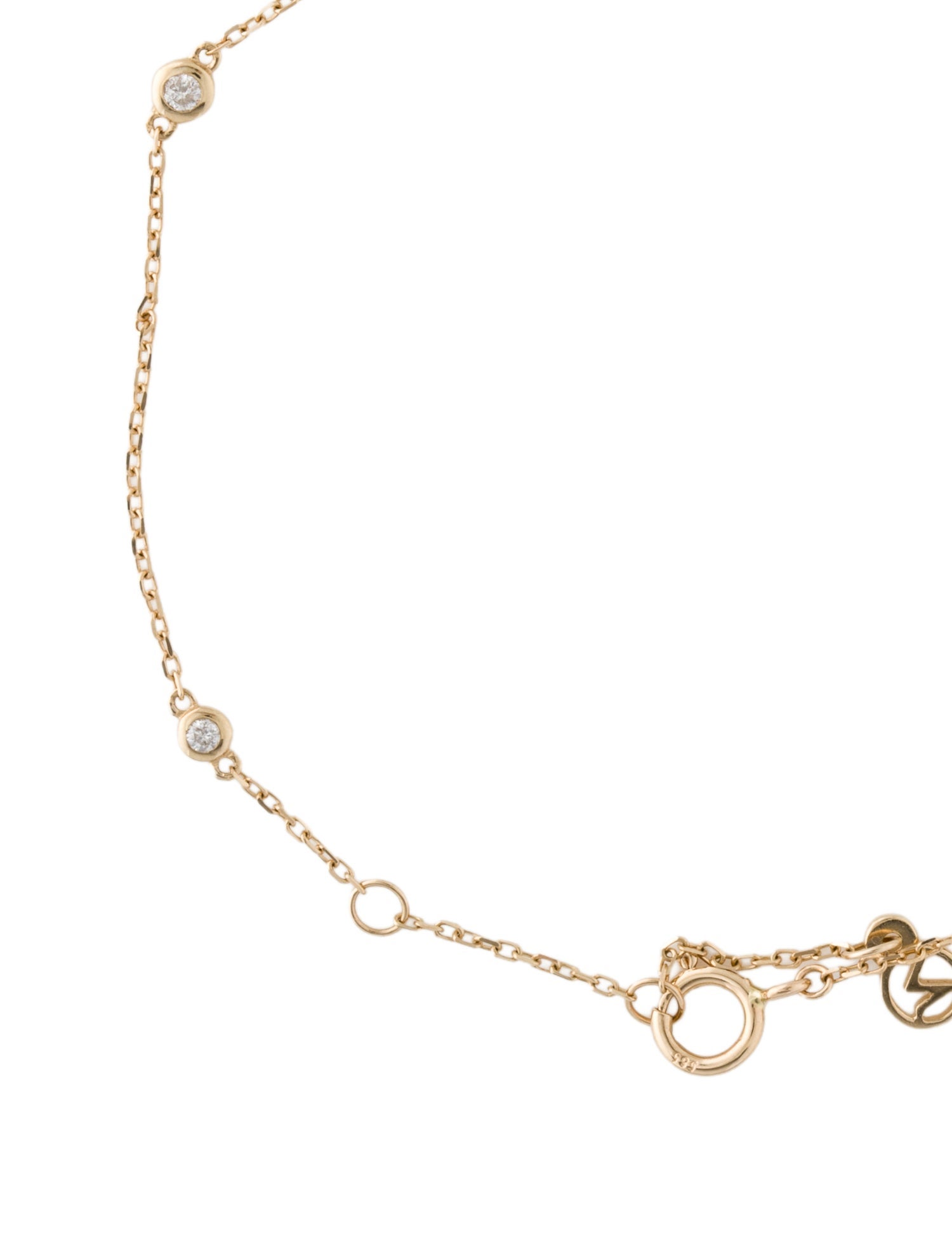 Mejuri 14K Diamond Station Bracelet