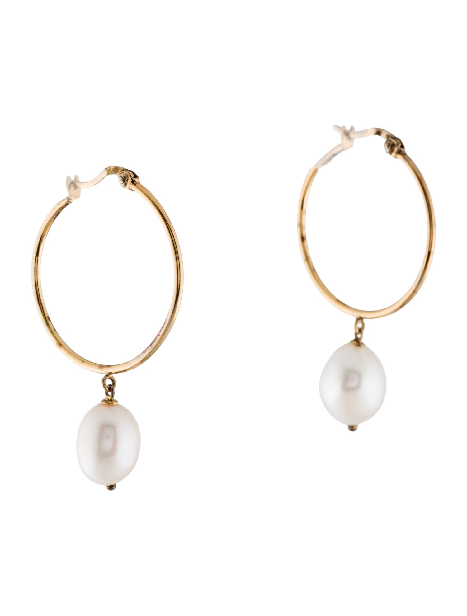 Mejuri Pearl Hoop Earrings
