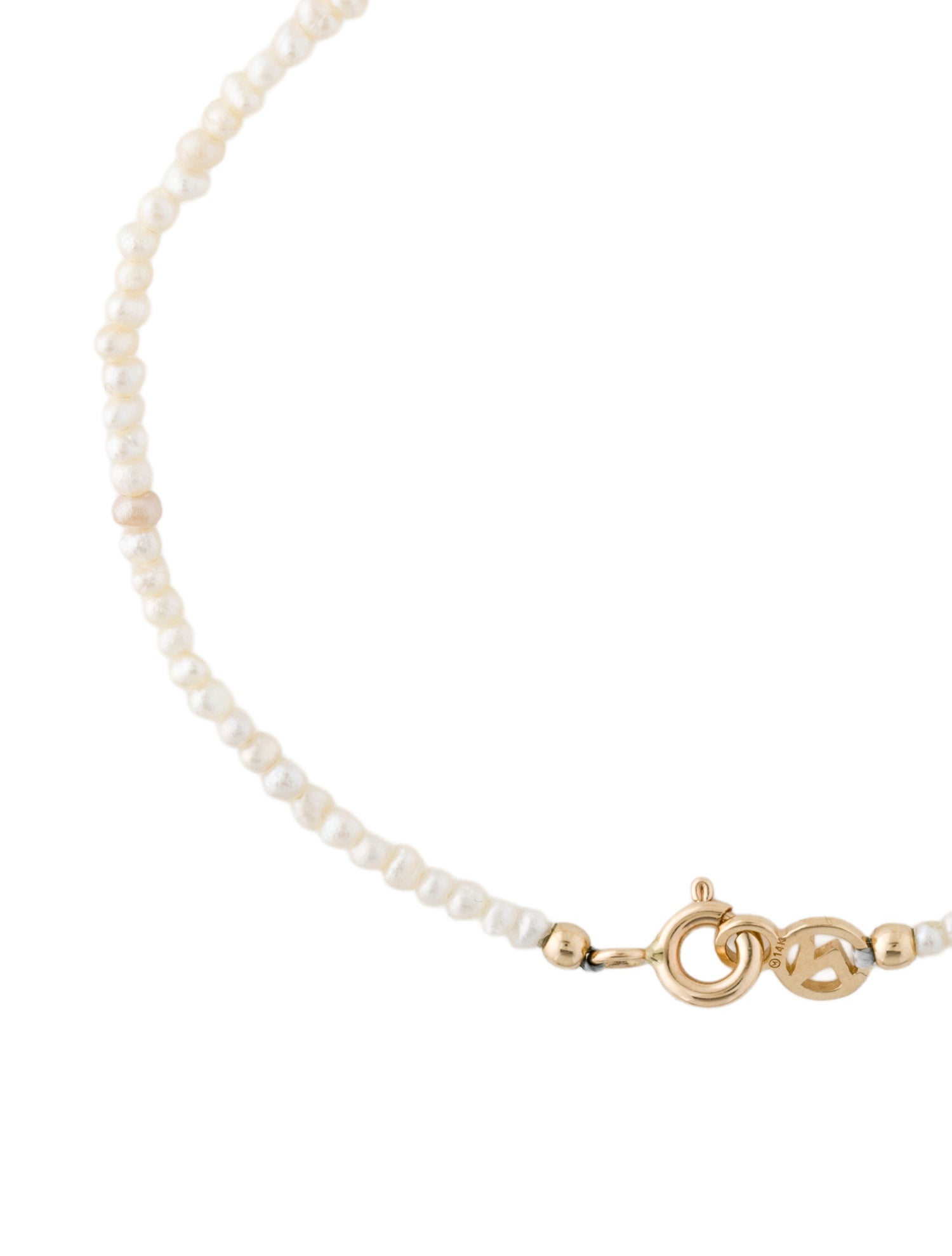 Mejuri 14K Micro Pearl Bracelet