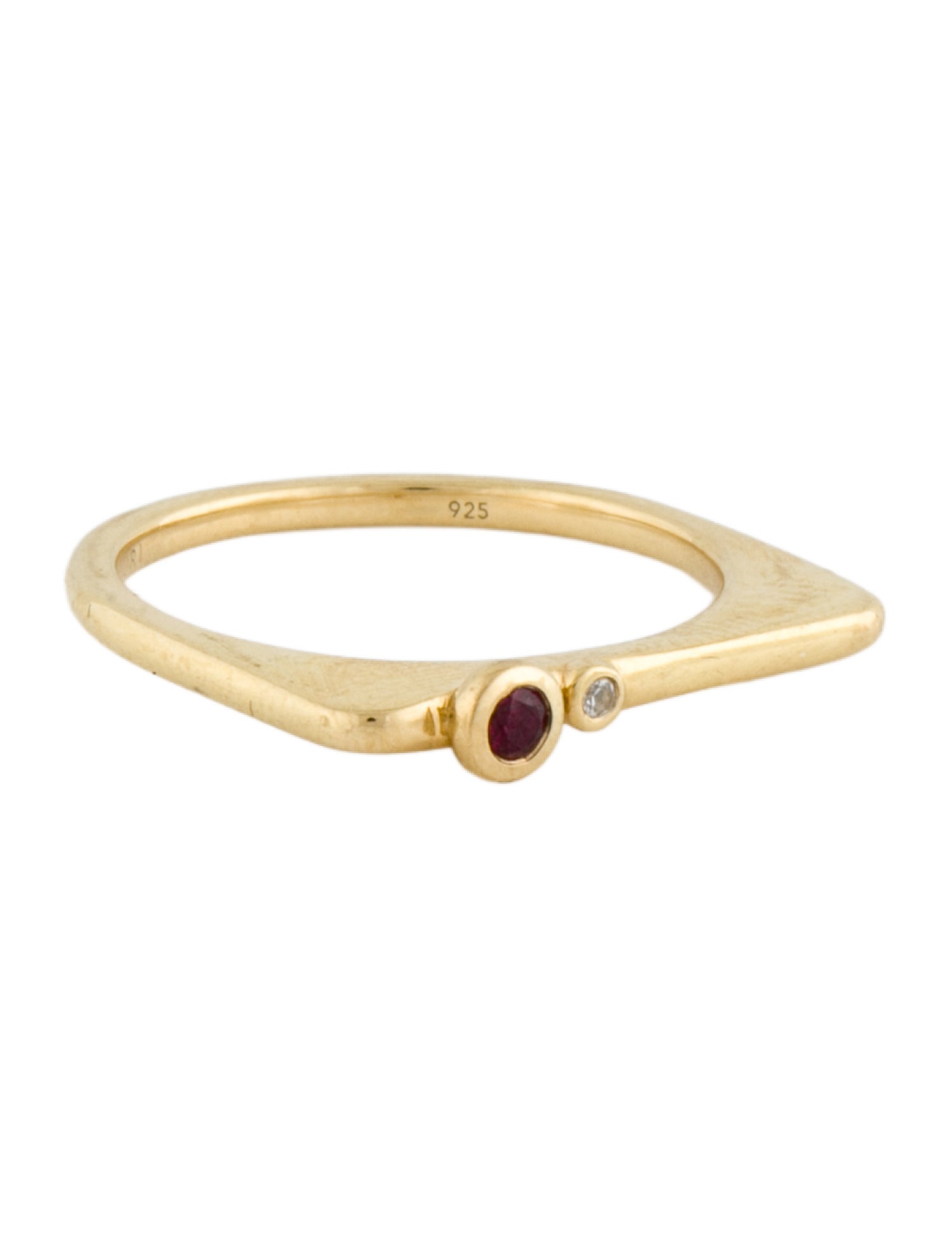 Mejuri Synthetic Ruby & Synthetic Sapphire Puzzle Stacking Ring