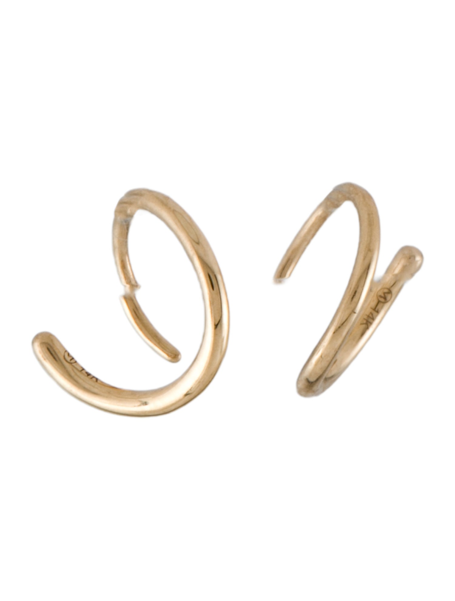 Mejuri 14K Spiral Hoop Earrings