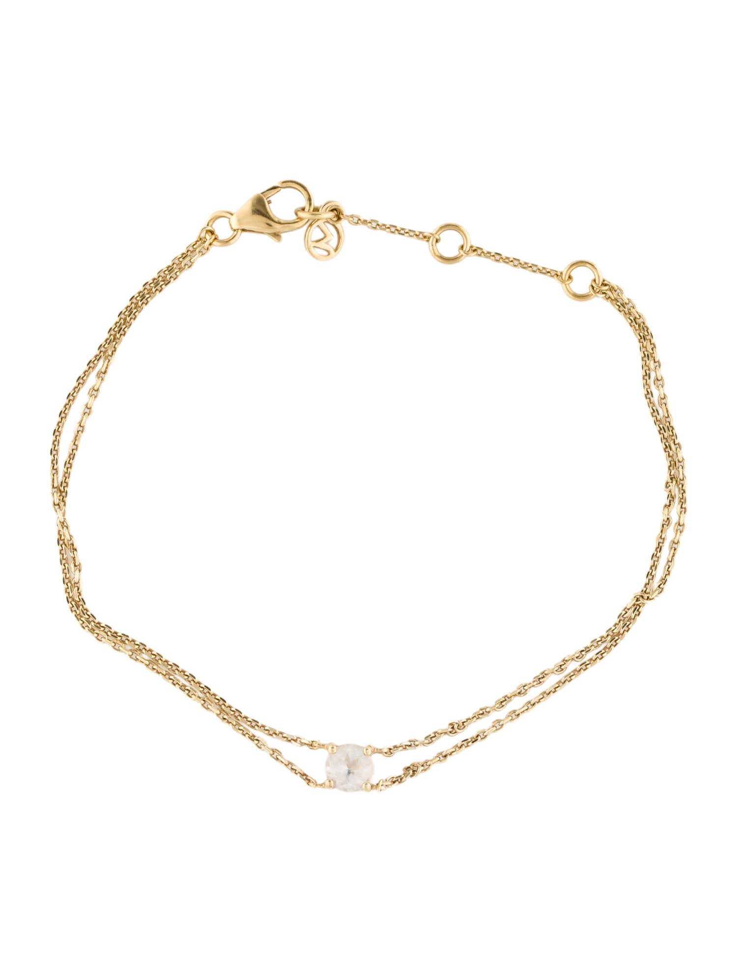 Mejuri Topaz Charm Bracelet