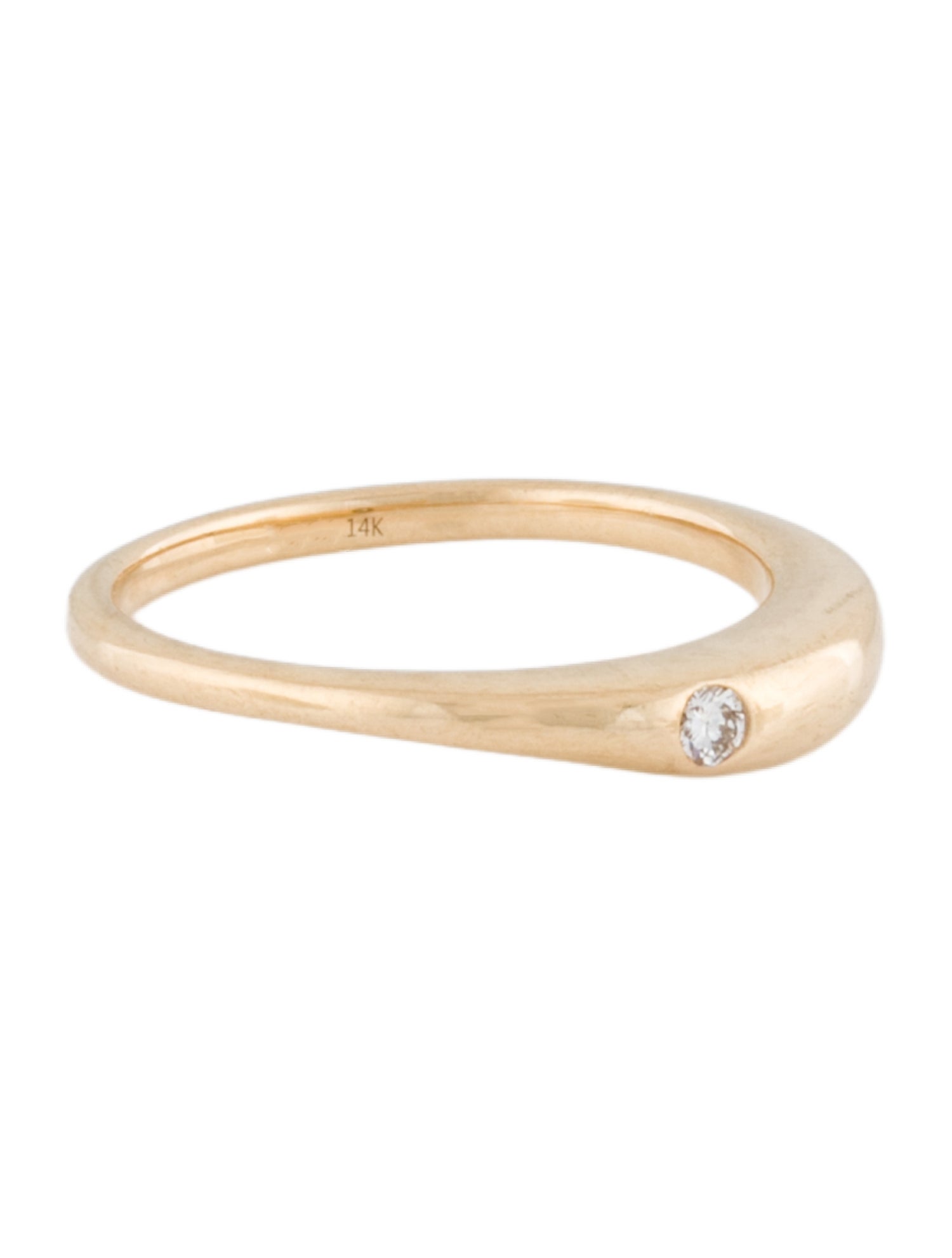Mejuri 14K Lab-Grown Diamond Organic Dôme Thin Nesting Ring