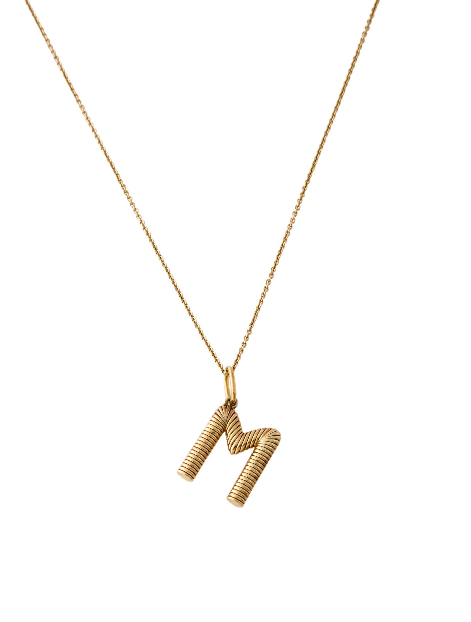 Mejuri Bold Letter 'M' Pendant Necklace