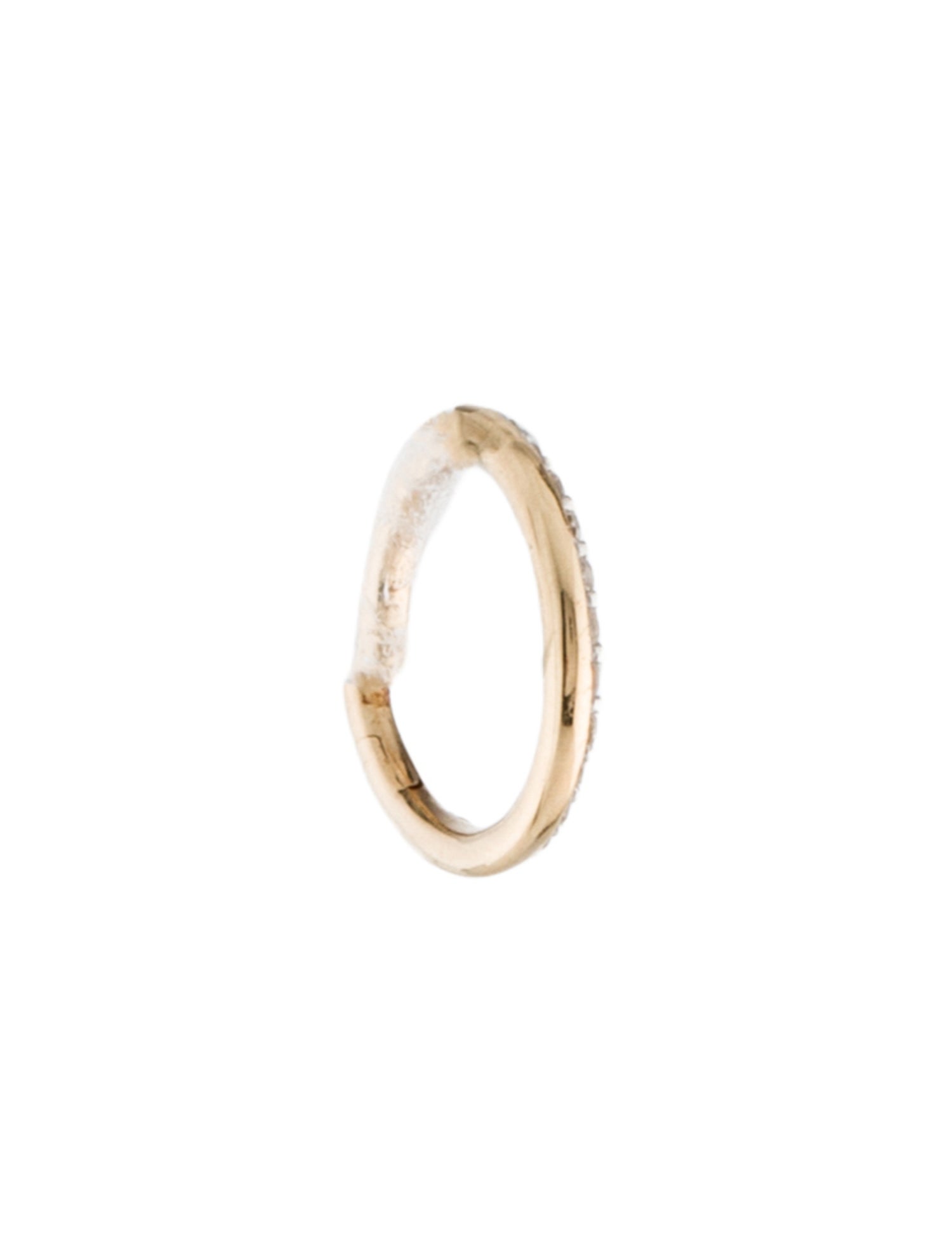 Mejuri 14K Diamond Single Cartilage Mini Hoop Earring