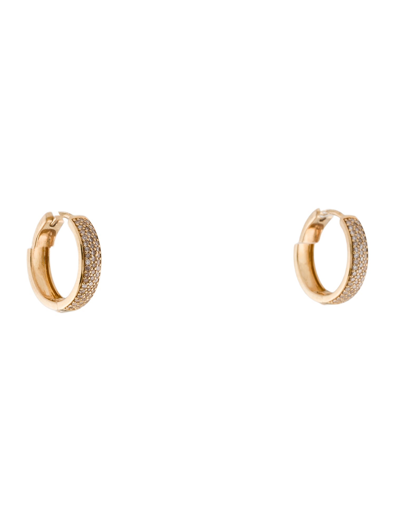Mejuri 14K Diamond Bold Pavé Small Hoops
