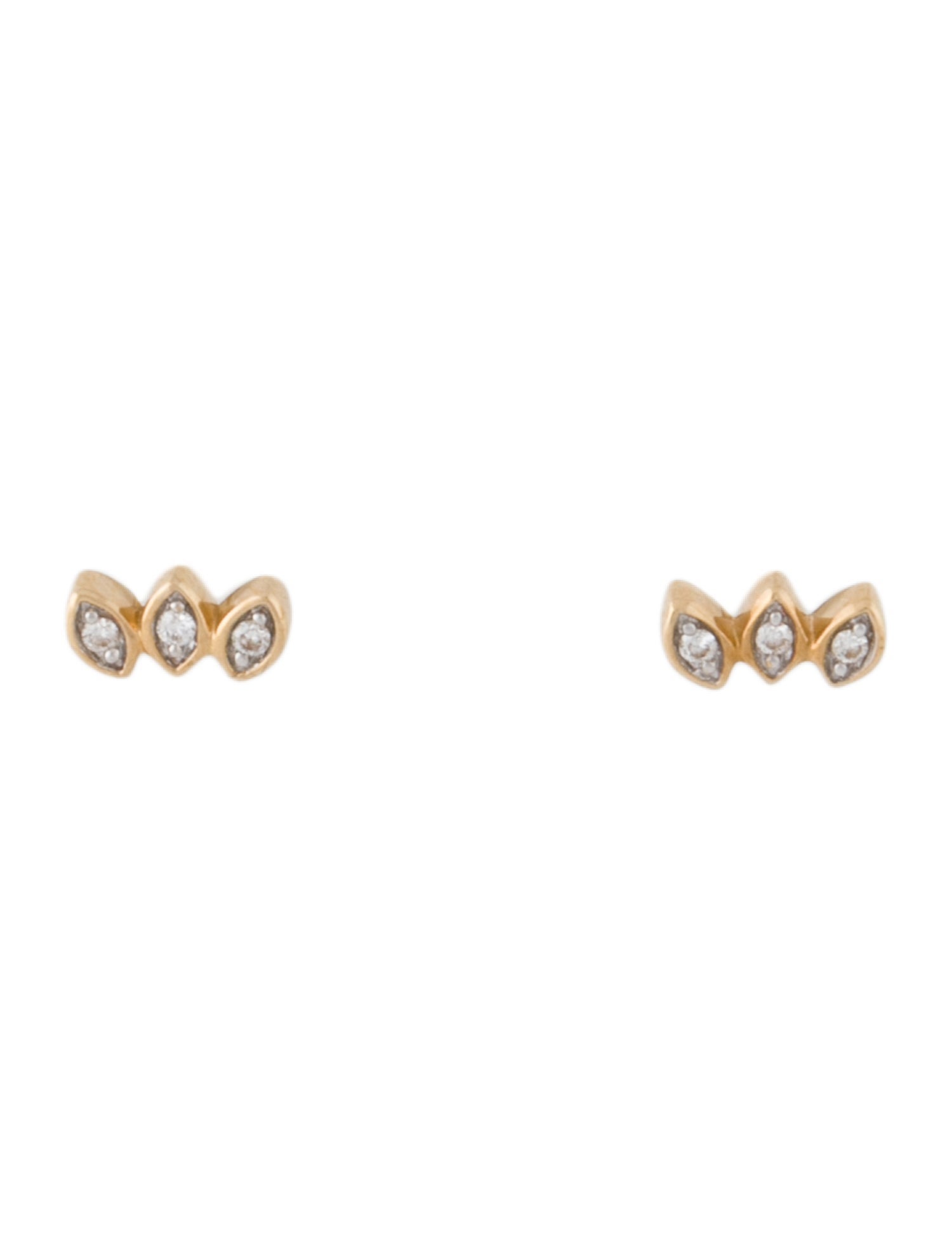 Mejuri 14K Diamond Marquise Bar Studs