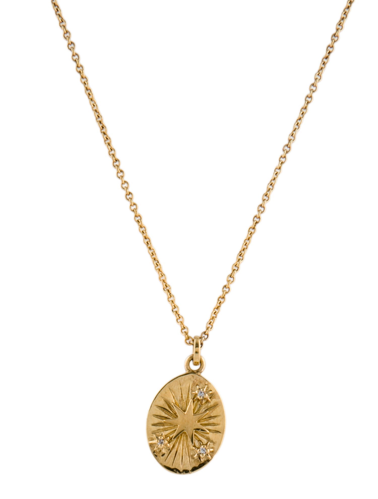 Mejuri Sapphire & Enamel Tarot Star Pendant Necklace