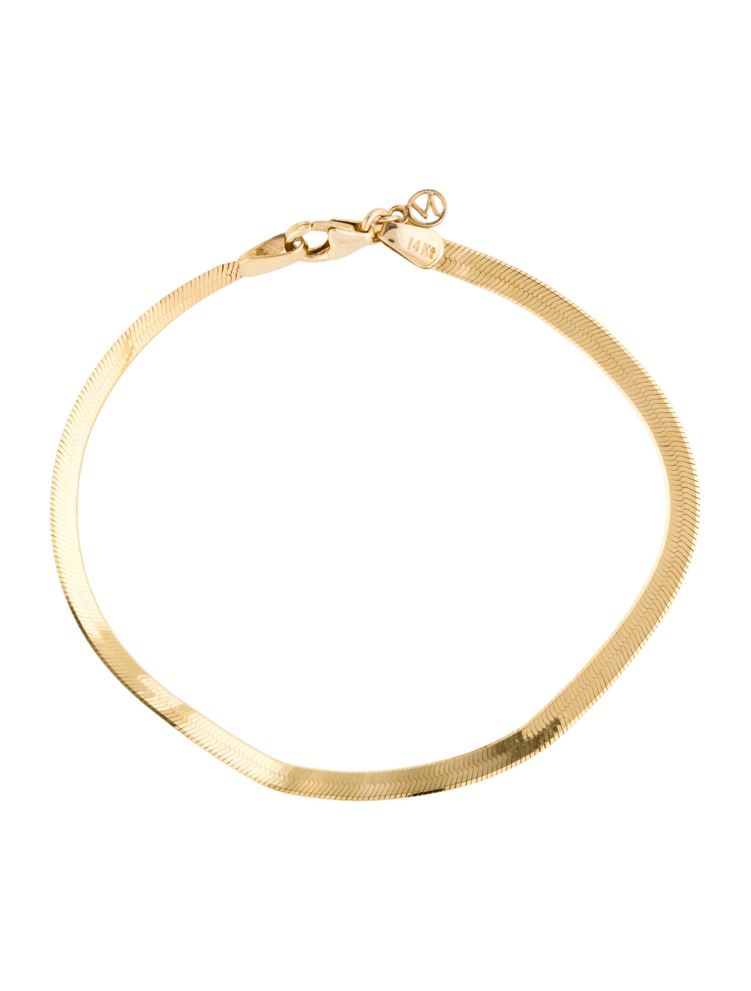 Mejuri 14K Herringbone Link Bracelet