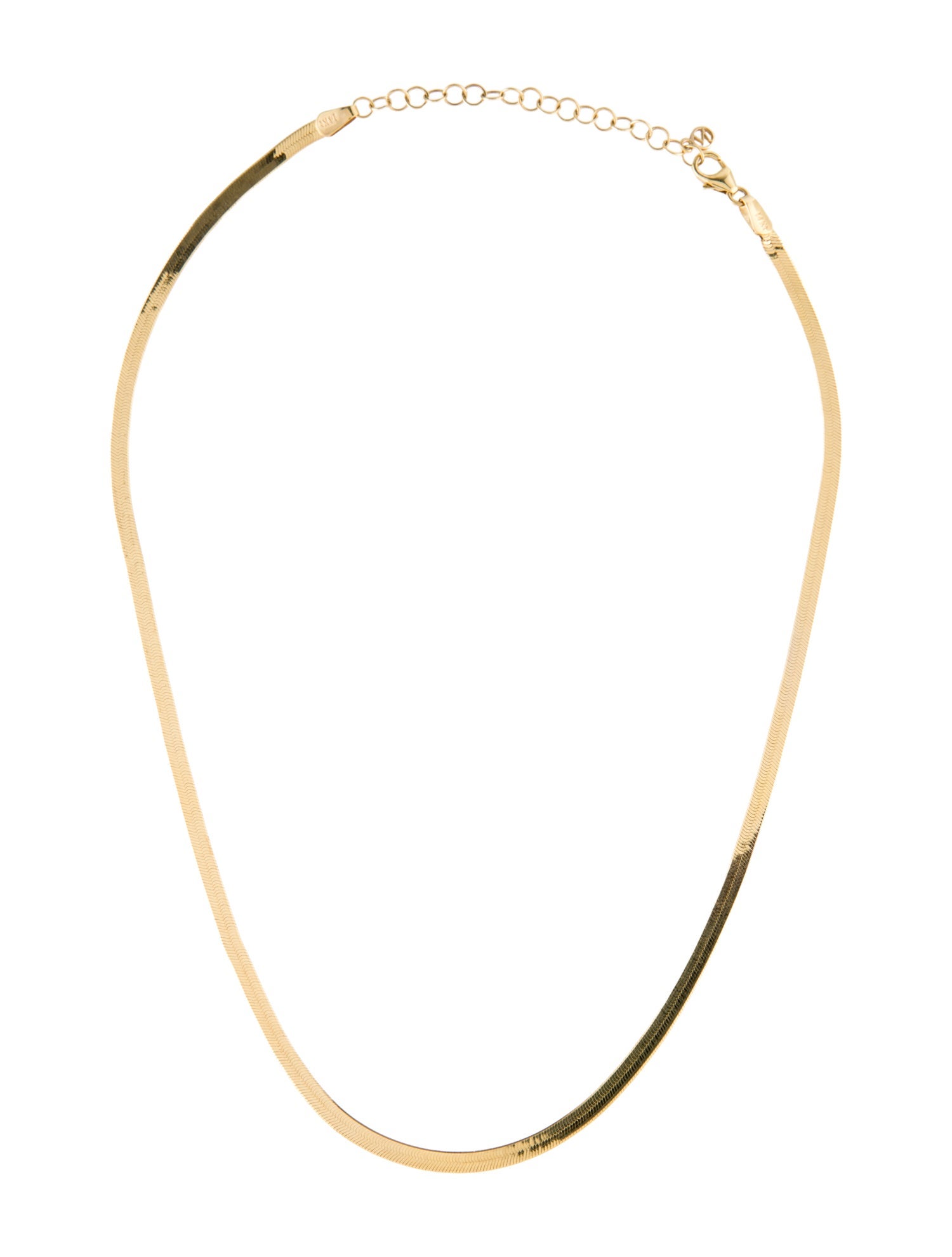 Mejuri 14K Herringbone Chain Necklace