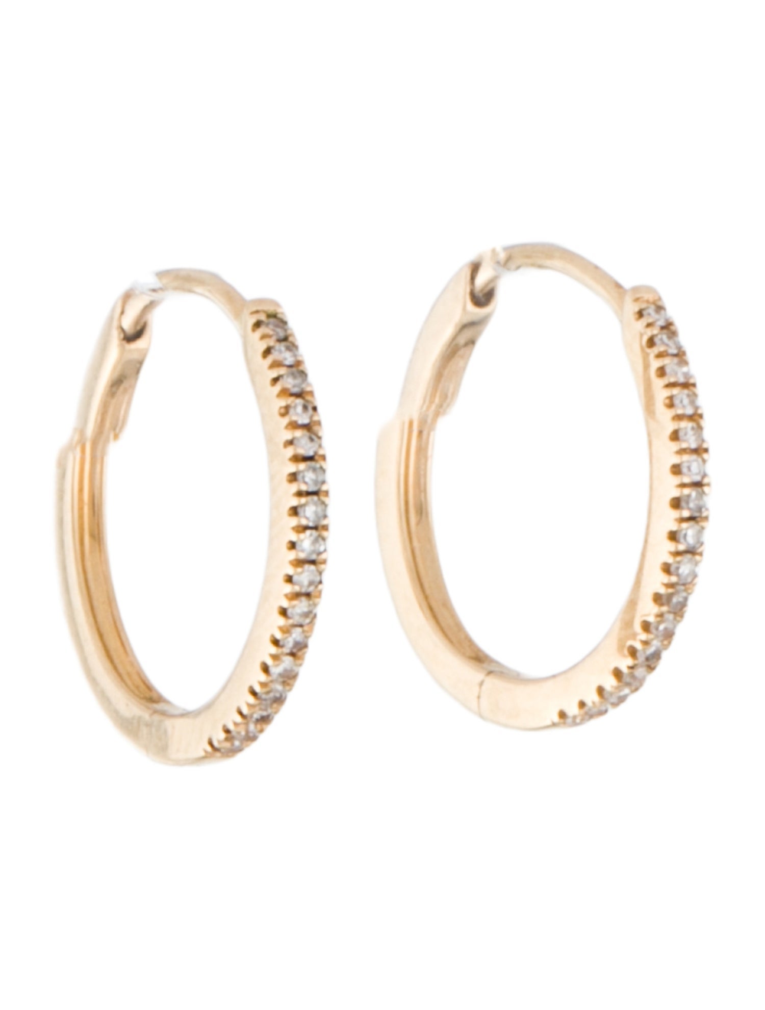 Mejuri 14K Diamond Small Hoop Earrings