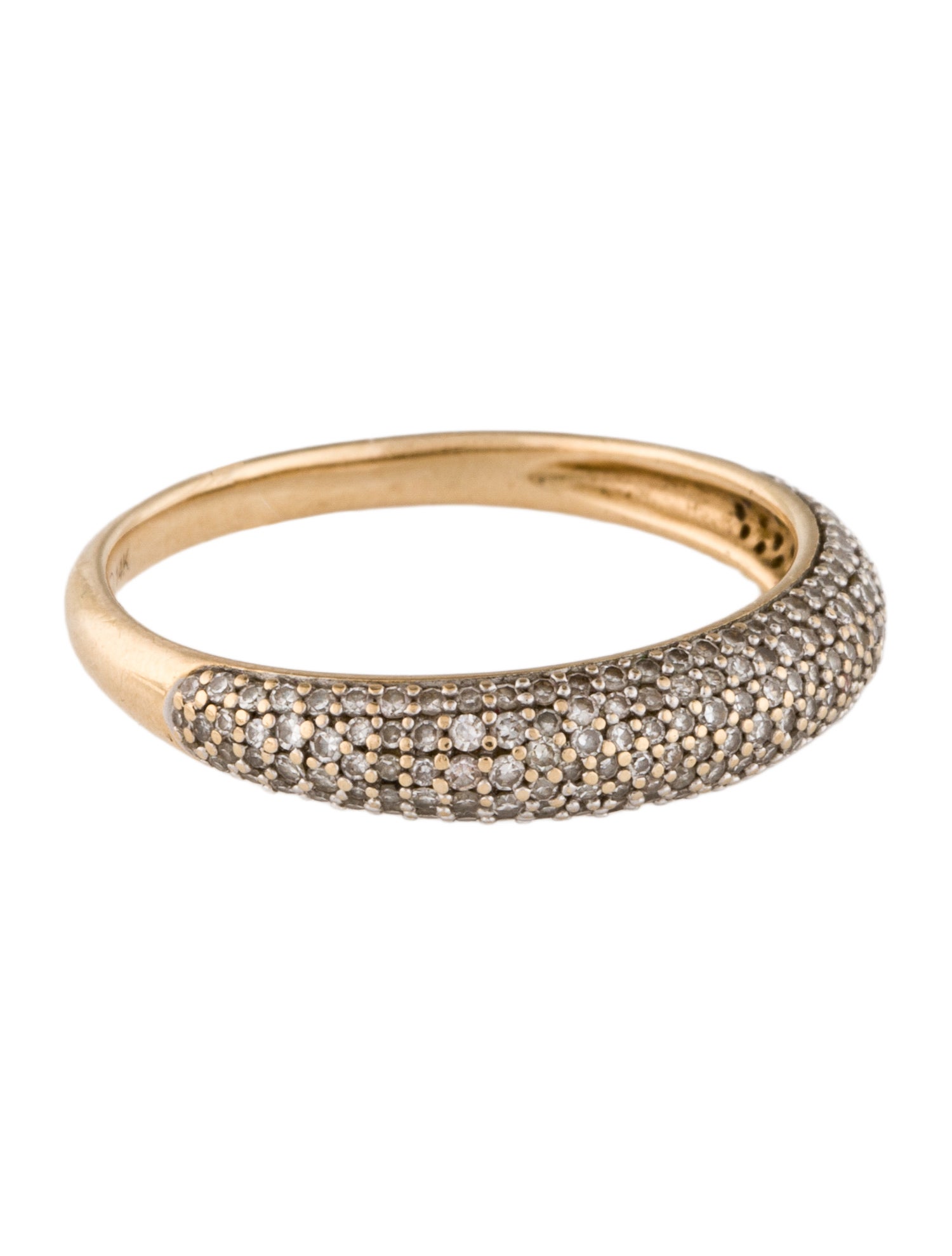 Mejuri 14K Diamond Thin Dome Cocktail Ring