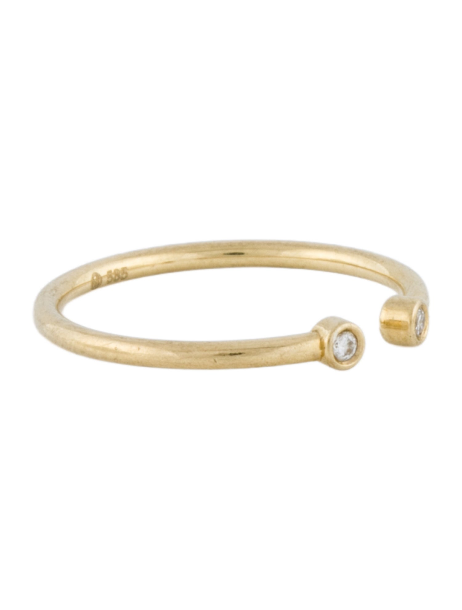 Mejuri 14K Diamond Open Ring