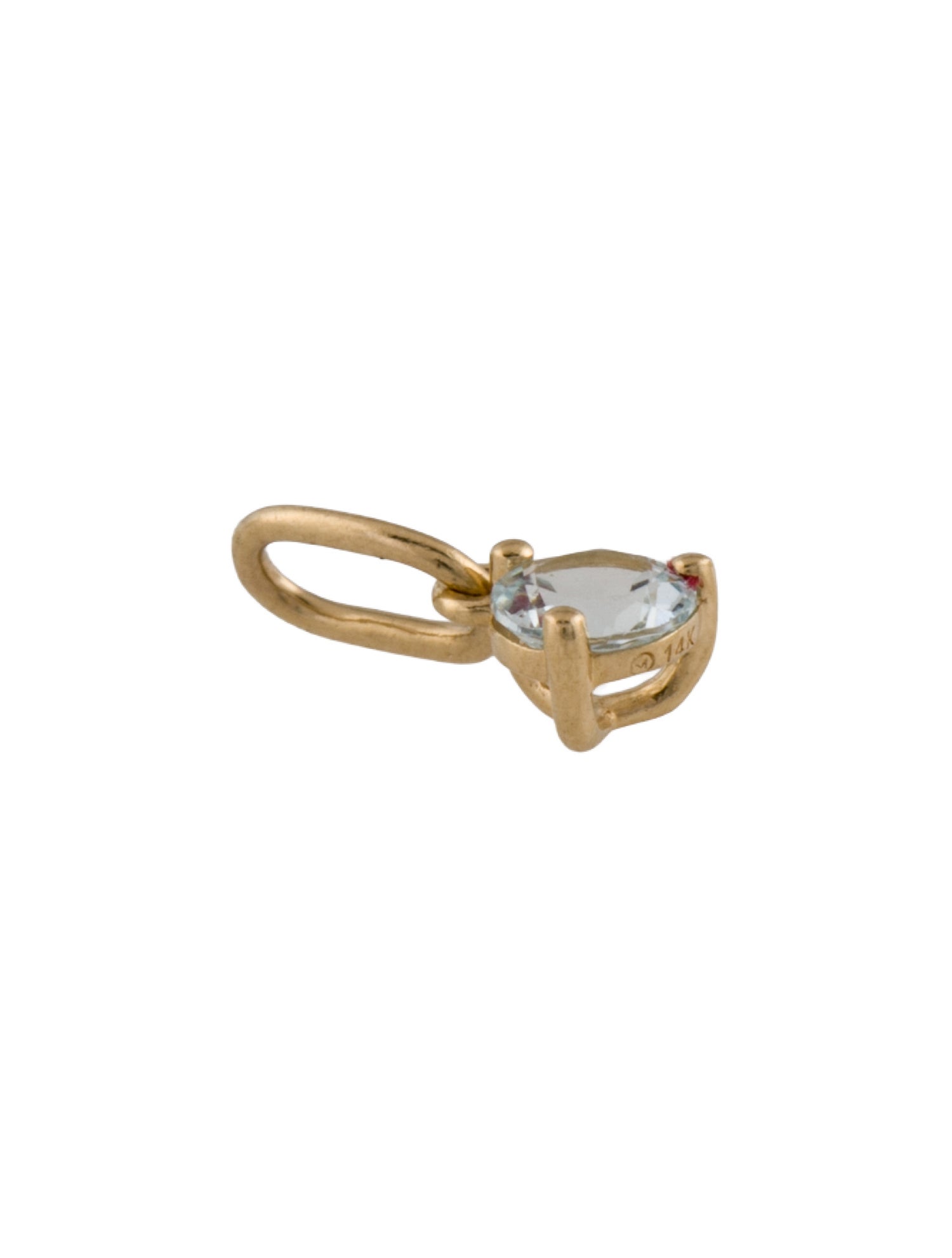 Mejuri 14K Aquamarine Drop Charm
