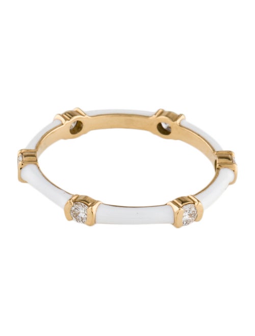 Melissa Kaye 18K Diamond & Enamel Zea Band
