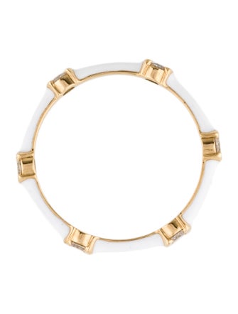Melissa Kaye 18K Diamond & Enamel Zea Band