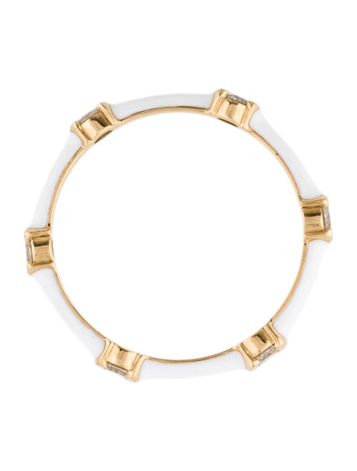 Melissa Kaye 18K Diamond & Enamel Zea Band