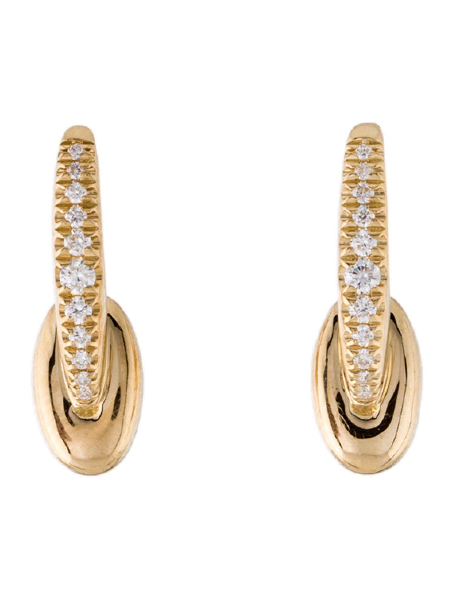 Melissa Kaye 18K Diamond Ada Huggie Hoop Earrings