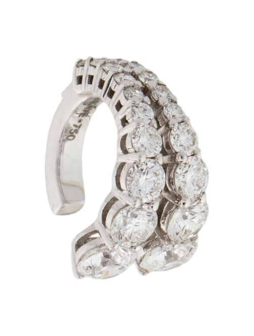 Melissa Kaye 18K 1.20ctw Diamond Aria Two-Row Single Ear Cuff