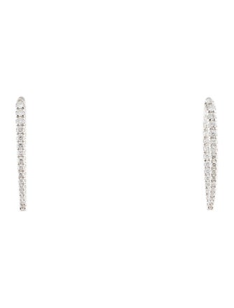 Melissa Kaye 18K 1.37ctw Diamond Cristina Hoop Earrings