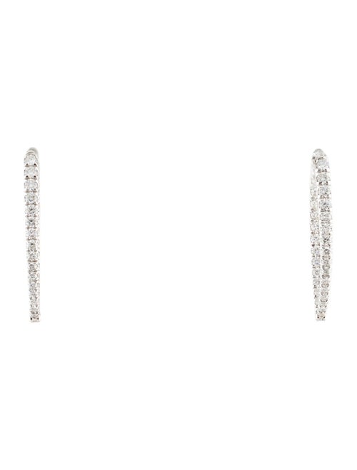 Melissa Kaye 18K 1.37ctw Diamond Cristina Hoop Earrings