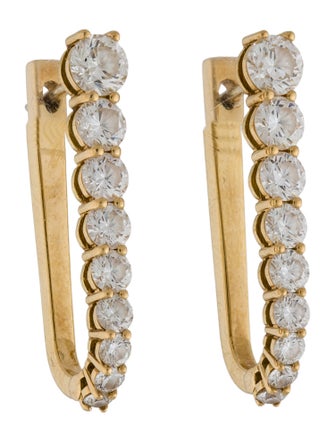 Melissa Kaye 18K 1.70ctw Aria Hoop Earrings