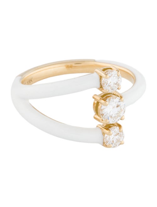 Melissa Kaye 18K Diamond Aria Moon Cocktail Ring