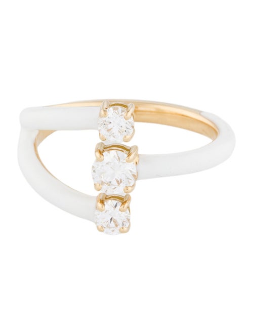 Melissa Kaye 18K Diamond Aria Moon Cocktail Ring